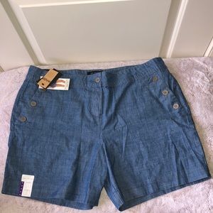 The limited chambray tailored shorts